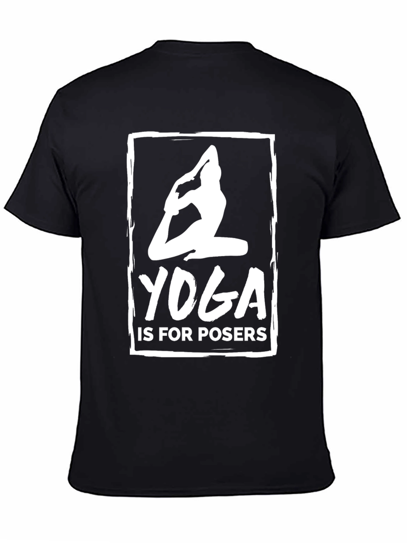 Yoga is for Posers Black Graphic T-Shirt