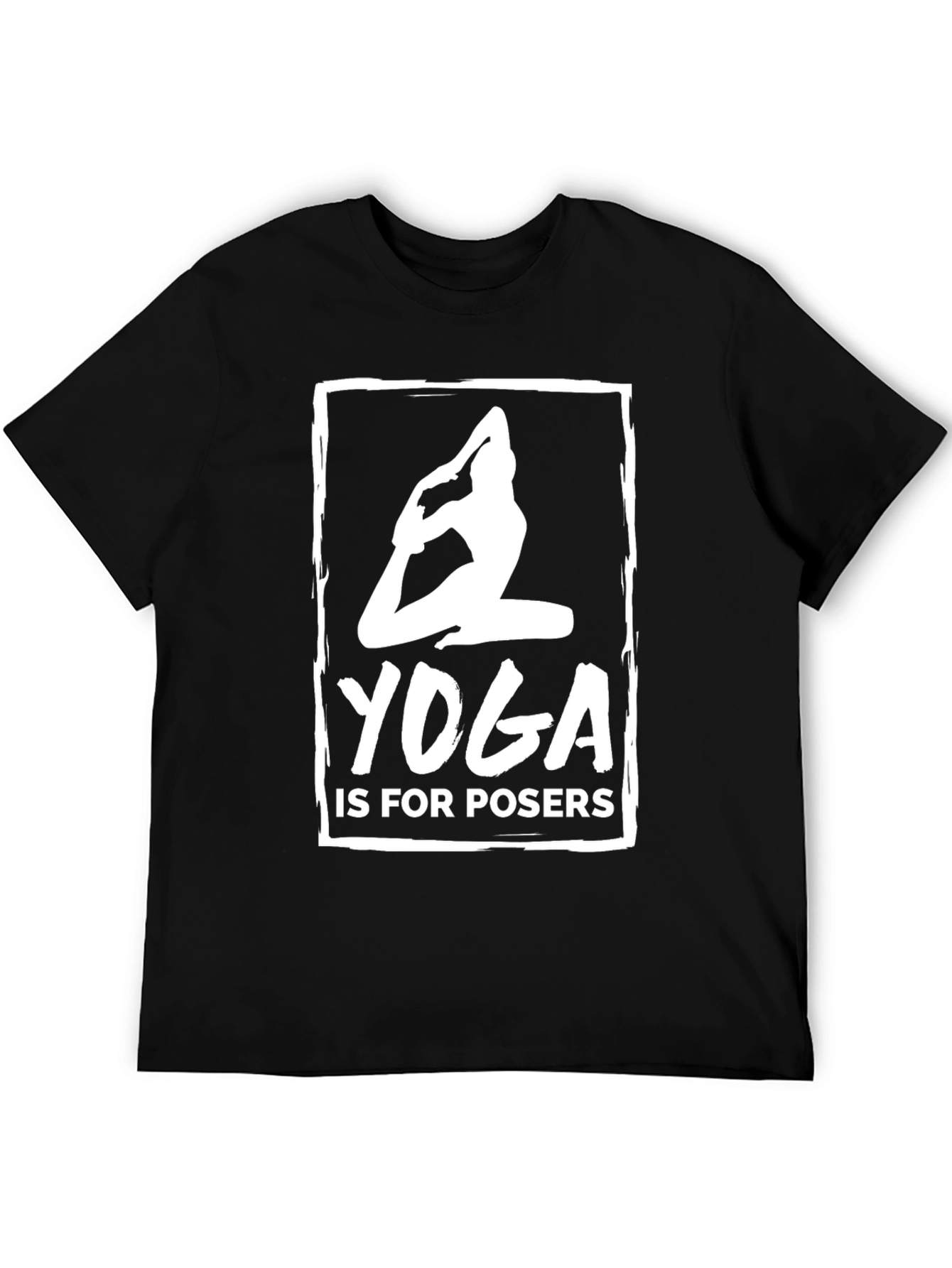 Yoga is for Posers Black Graphic T-Shirt