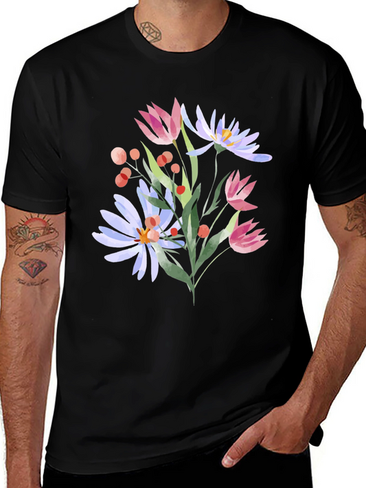 Floral Watercolor Graphic T-Shirt