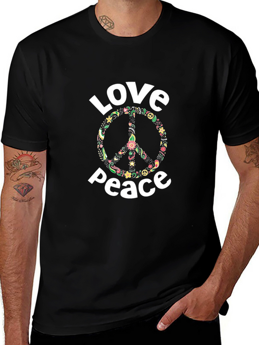 Love Peace T-Shirt - Floral Peace Sign Tee
