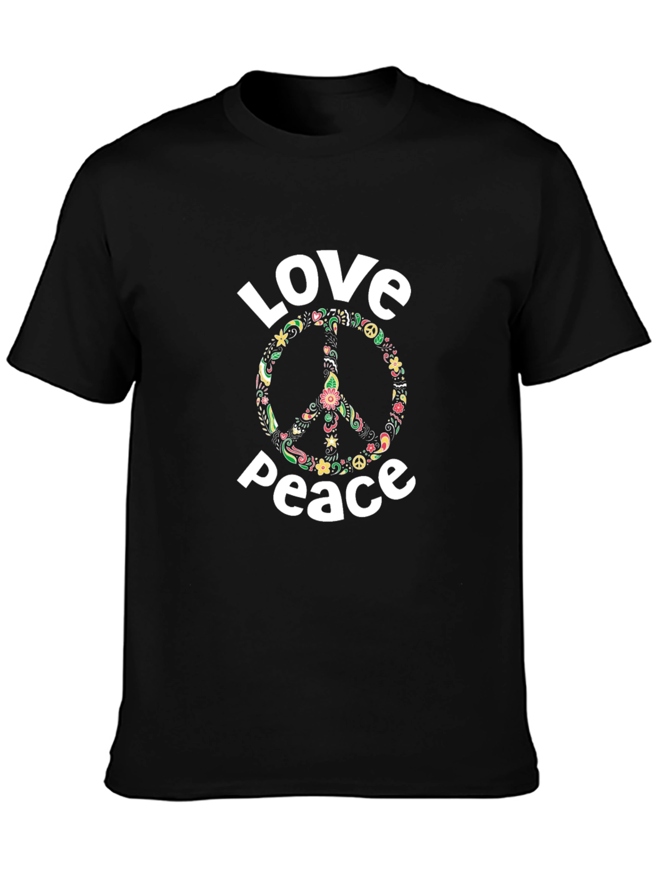 Love Peace T-Shirt - Floral Peace Sign Tee