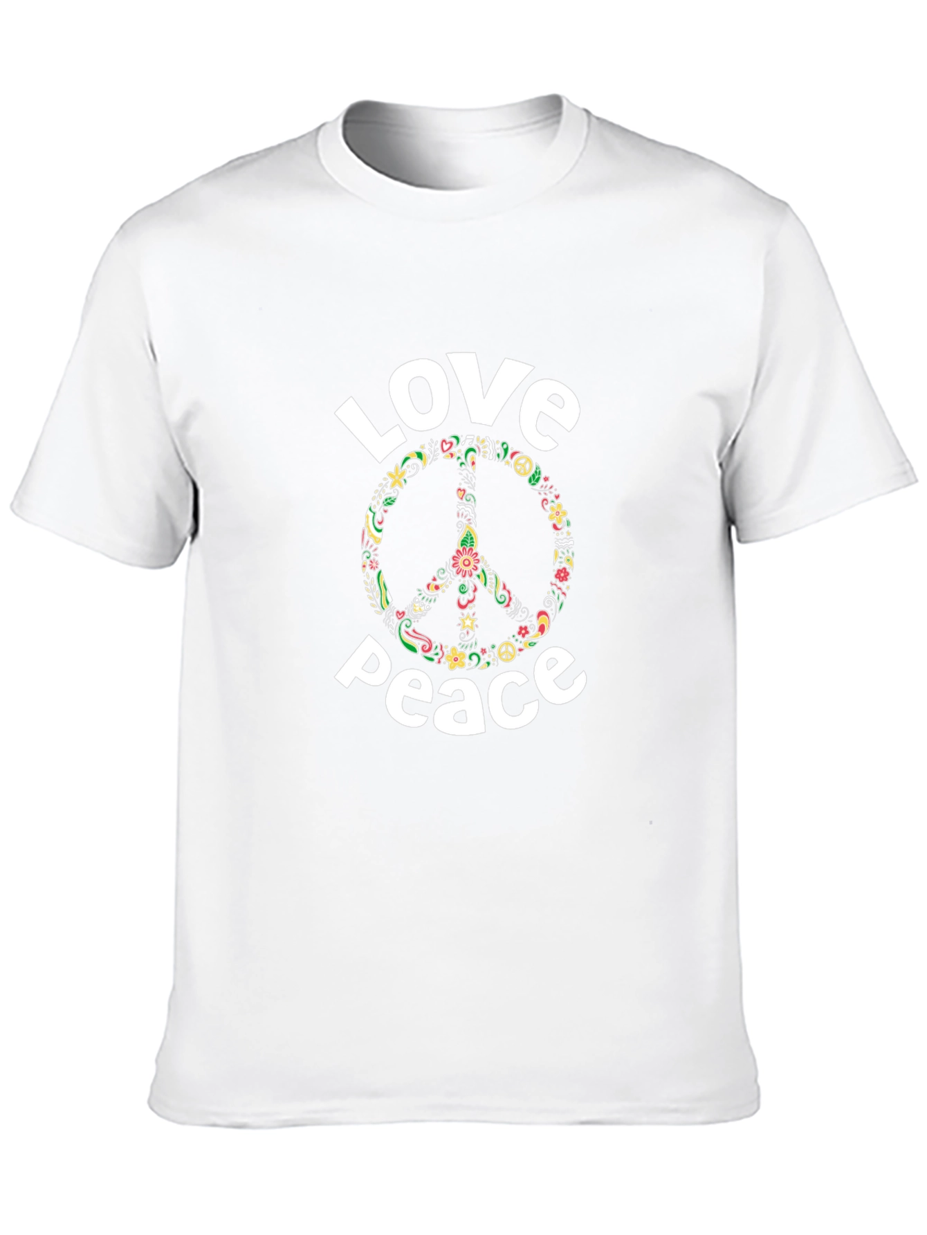 Love Peace T-Shirt - Floral Peace Sign Tee