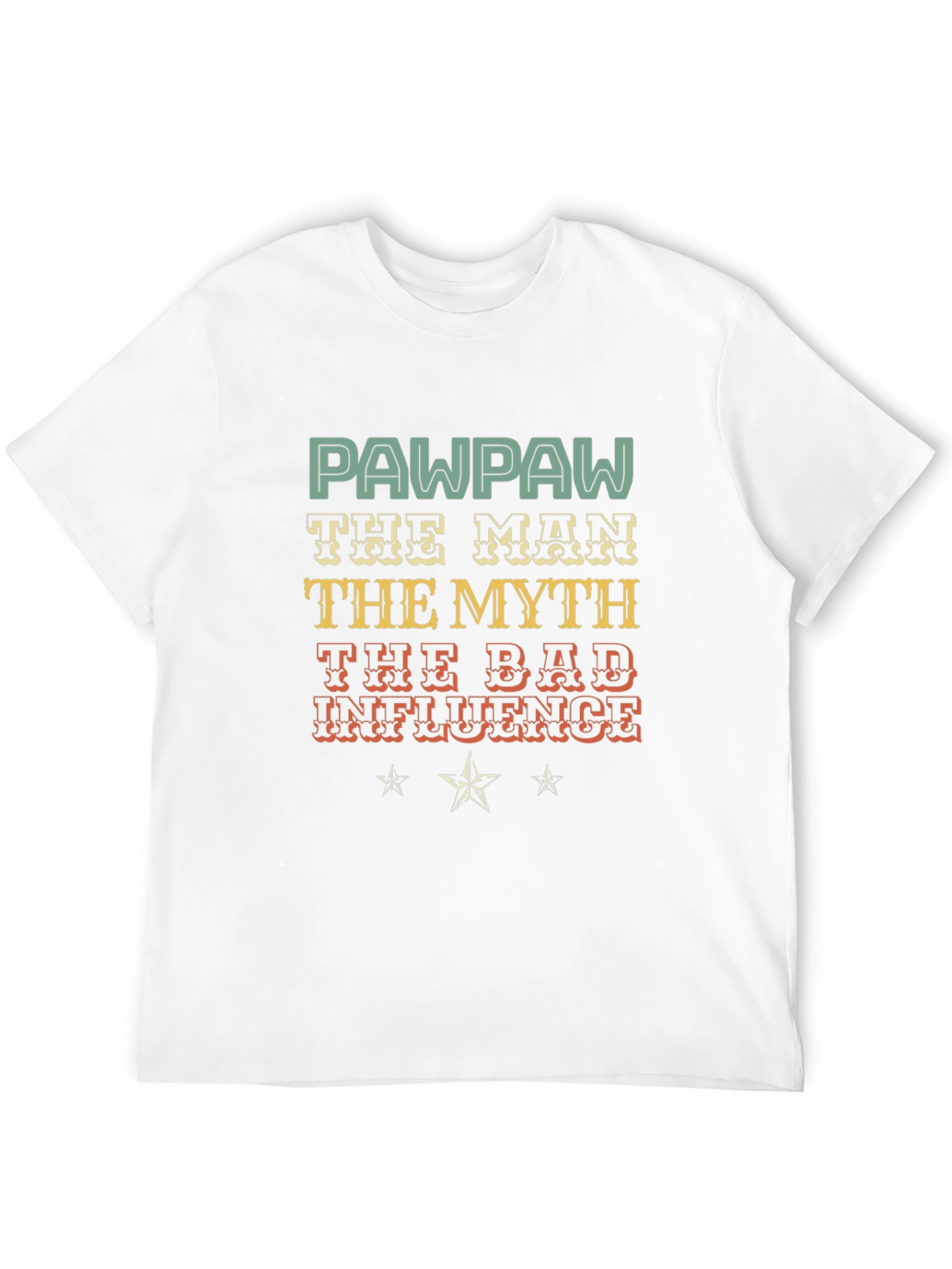Pawpaw Man Myth Bad Influence Graphic T-Shirt
