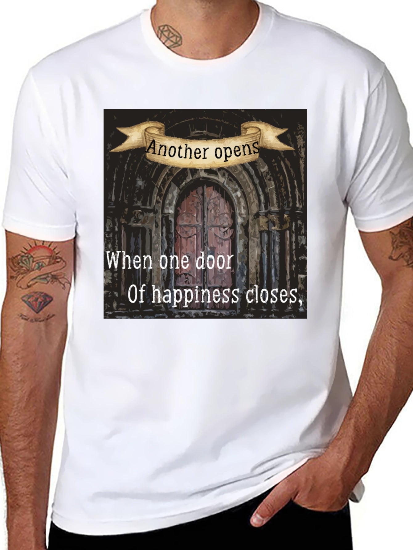 Inspirational Another Opens Door Graphic Tee