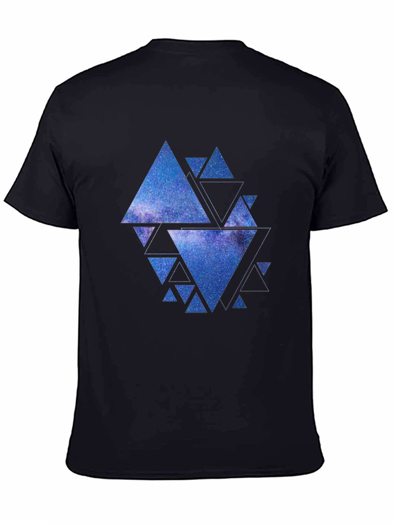 Galaxy Triangles Graphic Tee - Black