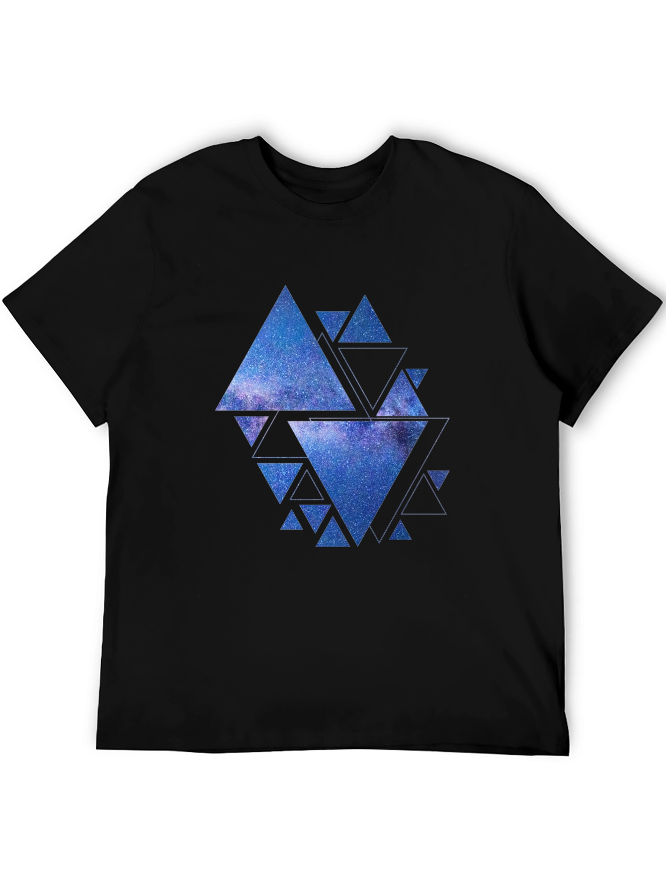 Galaxy Triangles Graphic Tee - Black