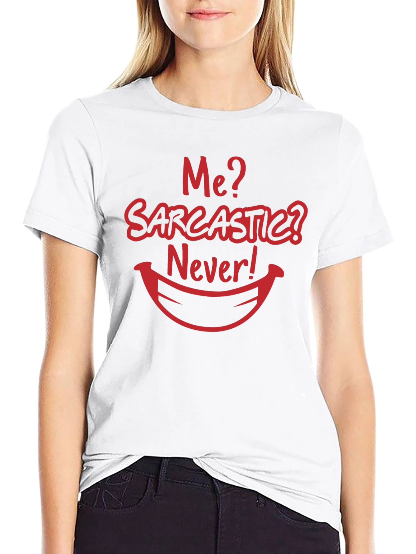 Sarcastic Humor Graphic Tee - Black Cotton Blend