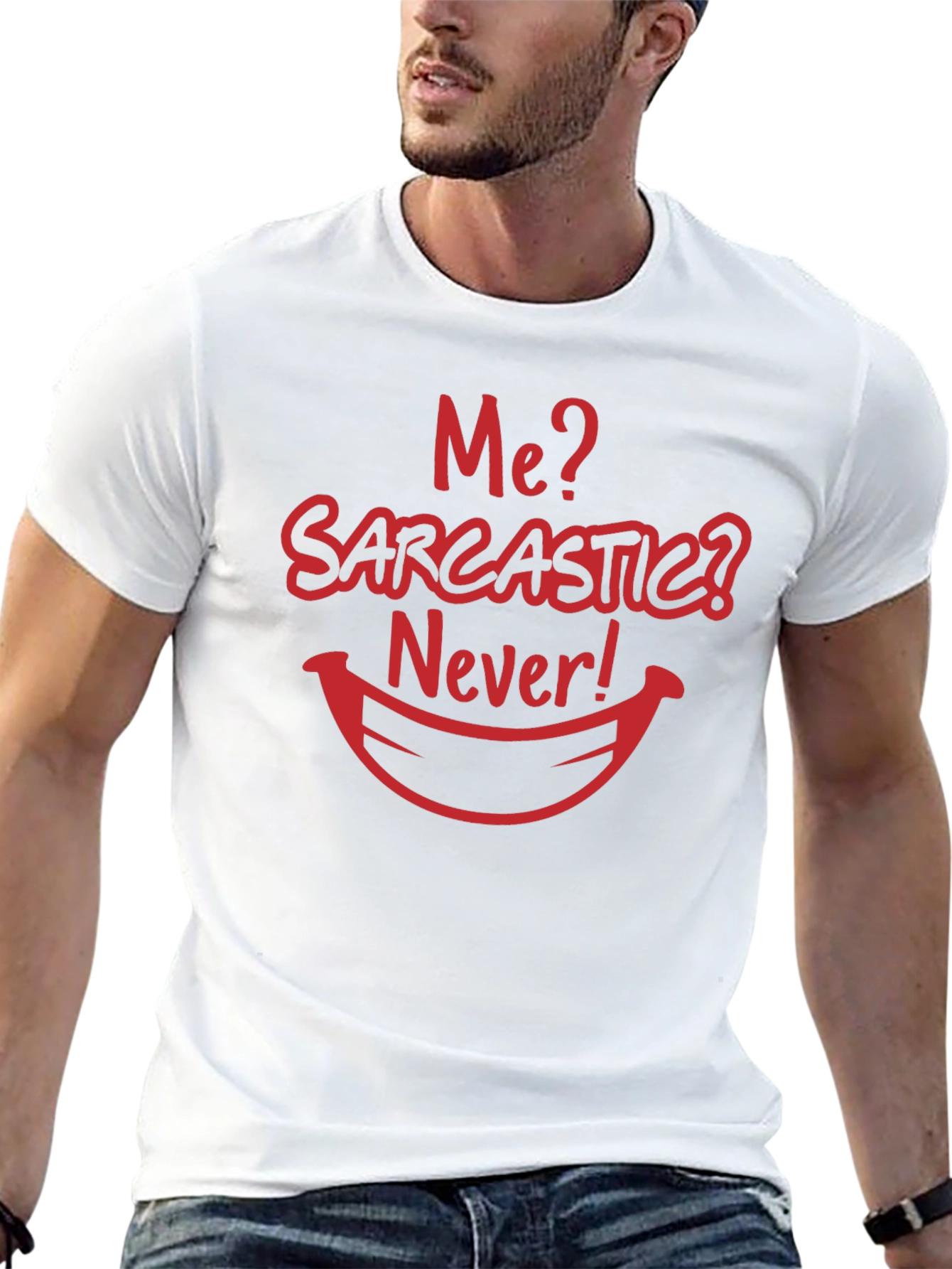 Sarcastic Humor Graphic Tee - Black Cotton Blend