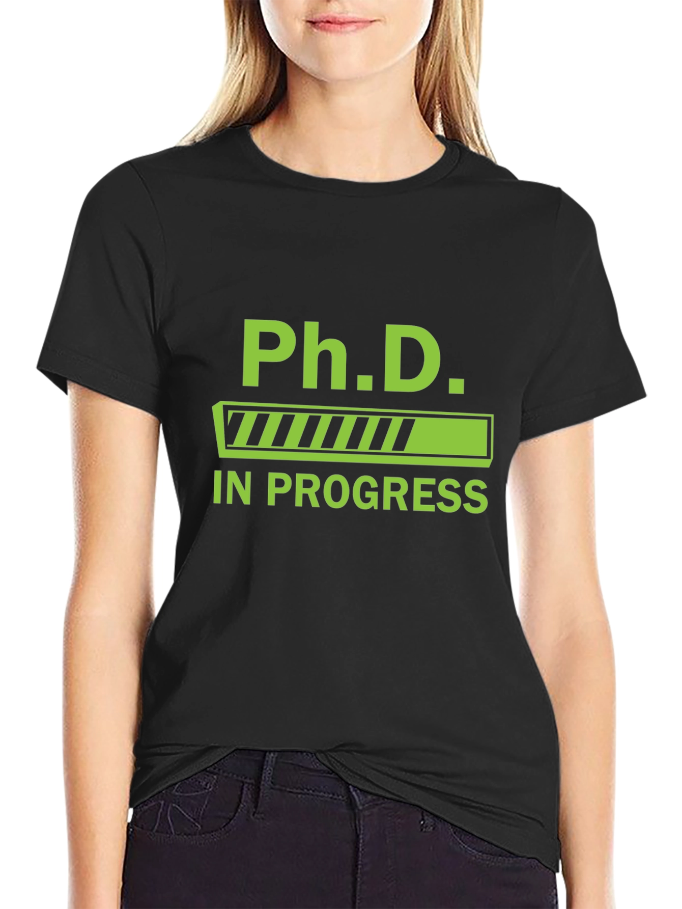 Ph.D. In Progress Graphic Tee - Black