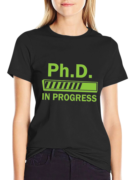 Ph.D. In Progress Graphic Tee - Black