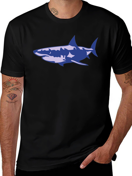 Shark Graphic T-Shirt - Black Cotton Tee