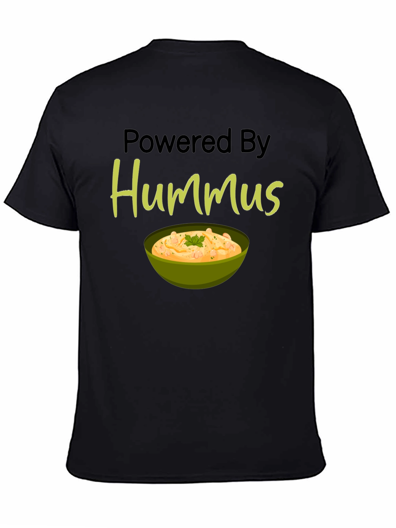 Powered By Hummus Graphic T-Shirt - Black