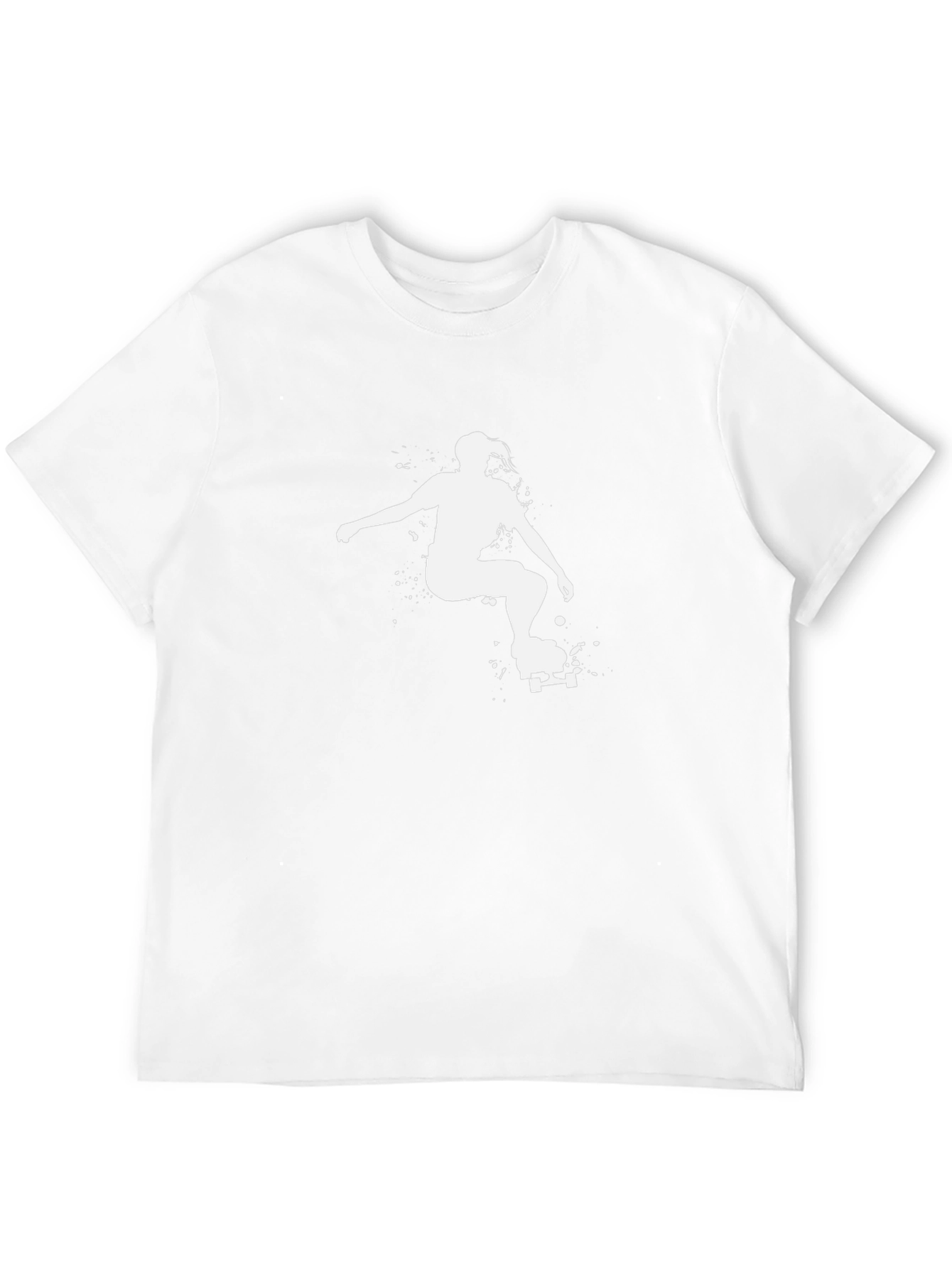 Skateboarder Graphic Tee - Stylish Black Cotton T-Shirt