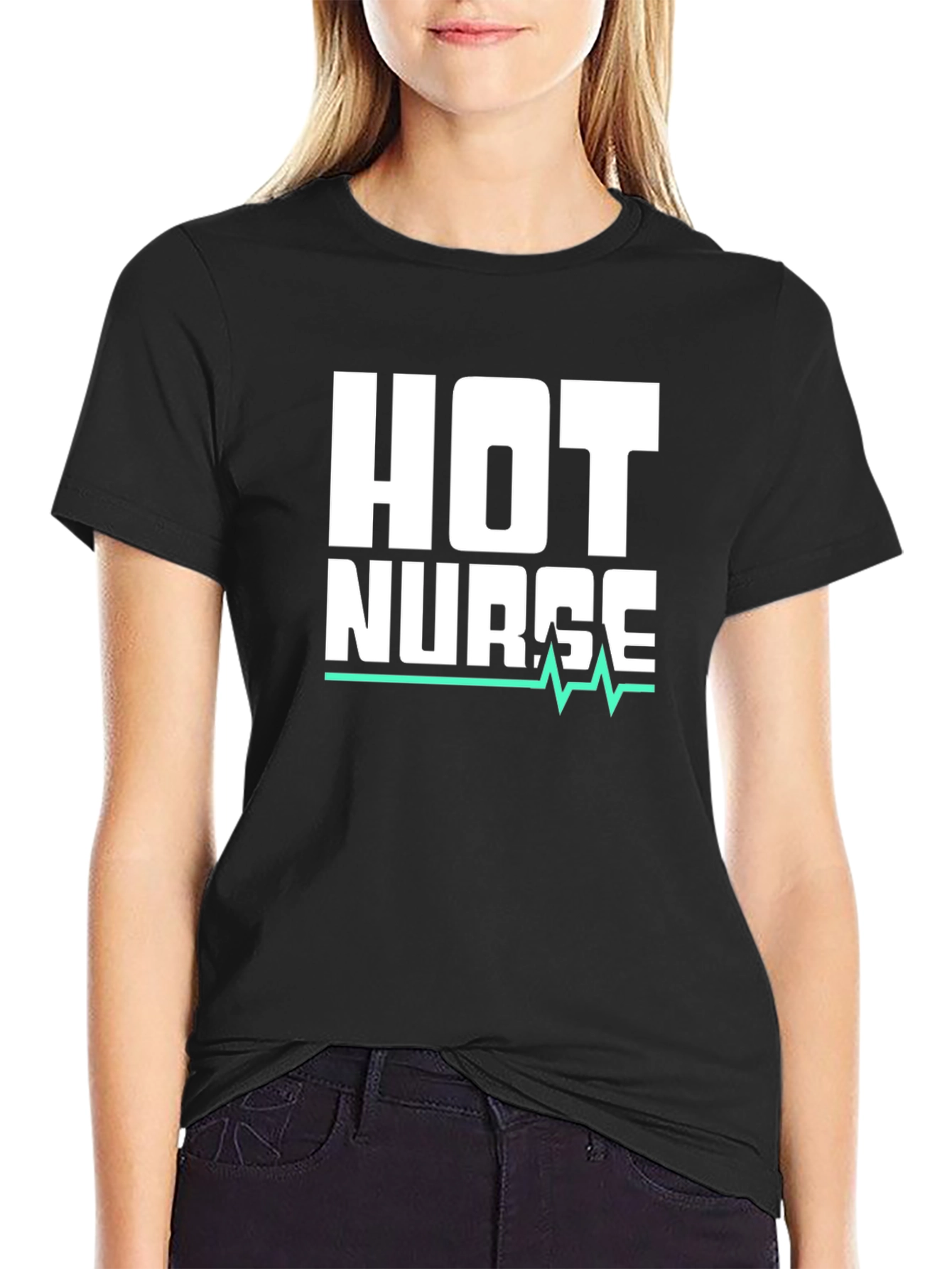 Hot Nurse Graphic Tee - Black