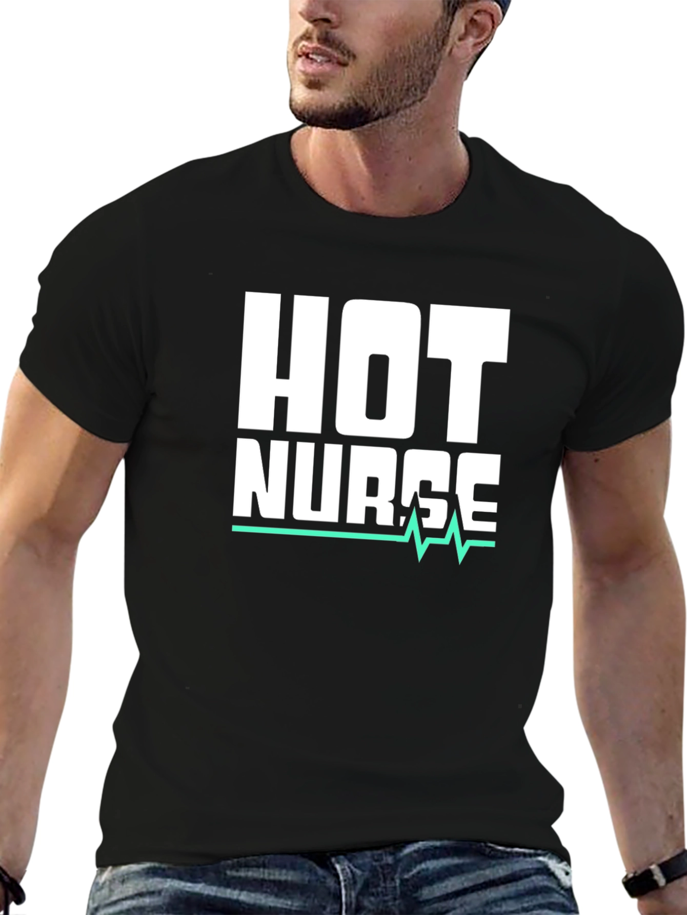 Hot Nurse Graphic Tee - Black