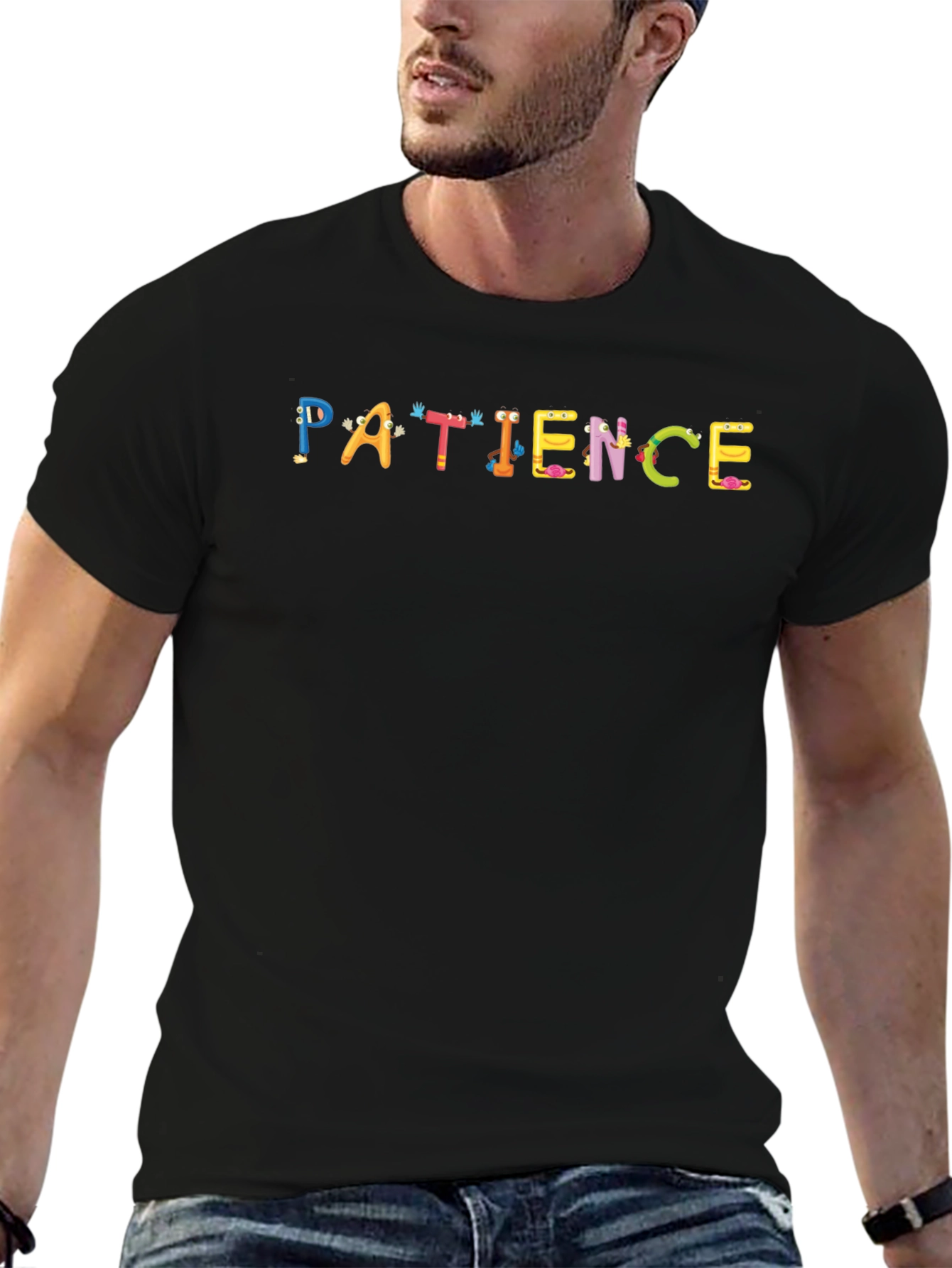Patience Graphic Tee - Soft Cotton Crew Neck T-Shirt