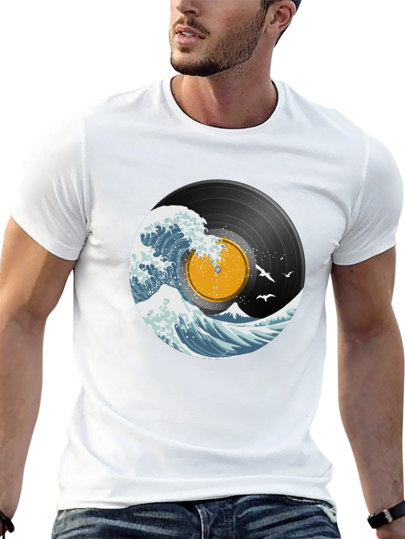 Vinyl Wave Graphic T-Shirt