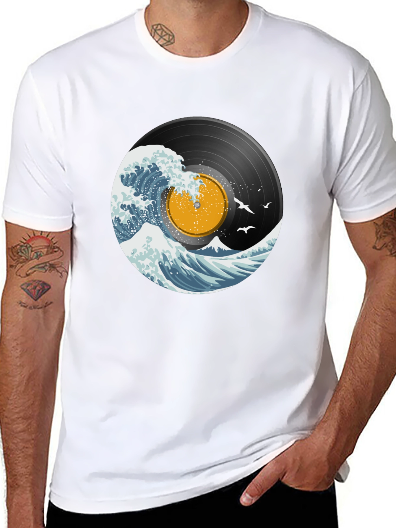 Vinyl Wave Graphic T-Shirt