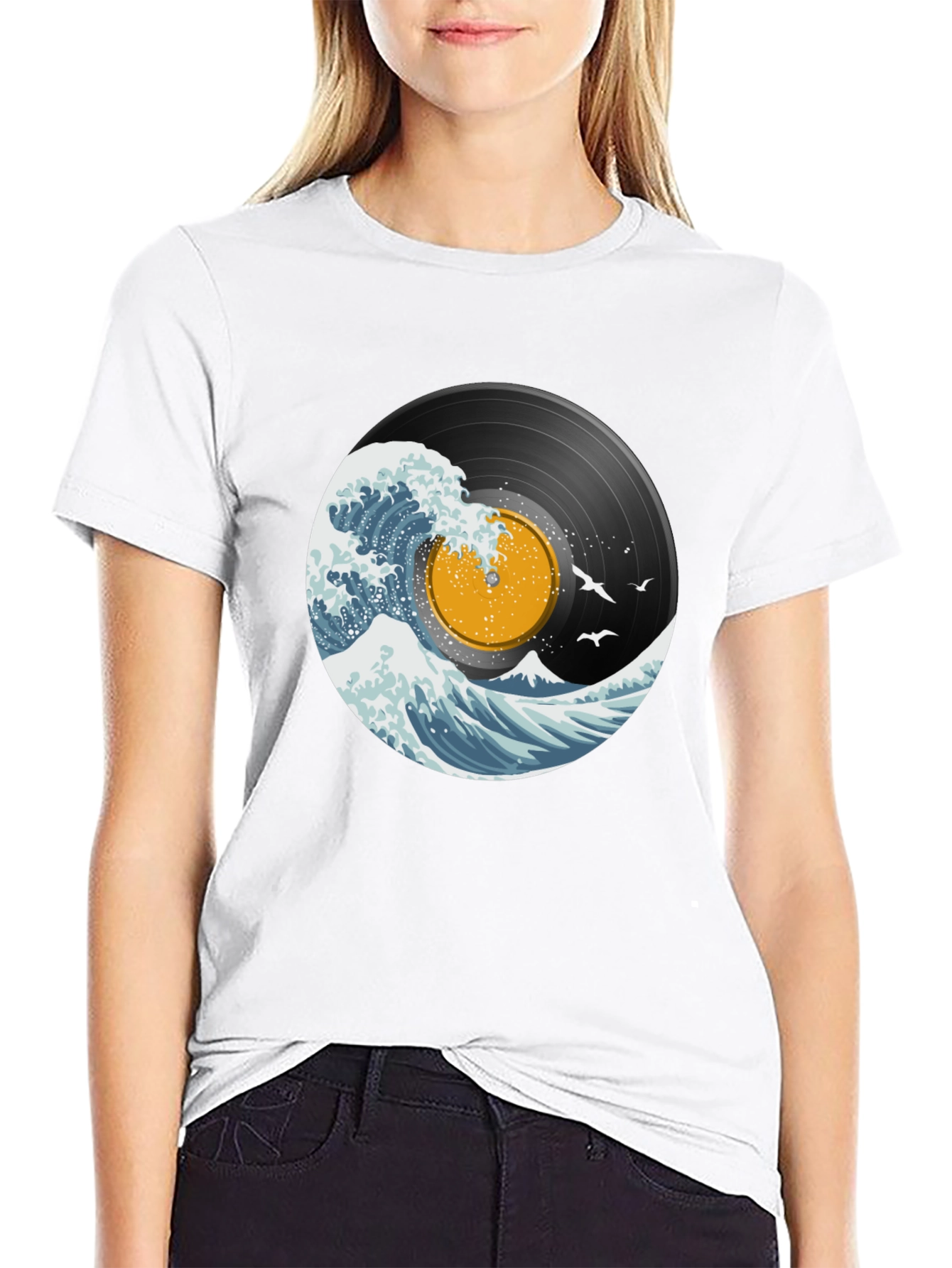 Vinyl Wave Graphic T-Shirt