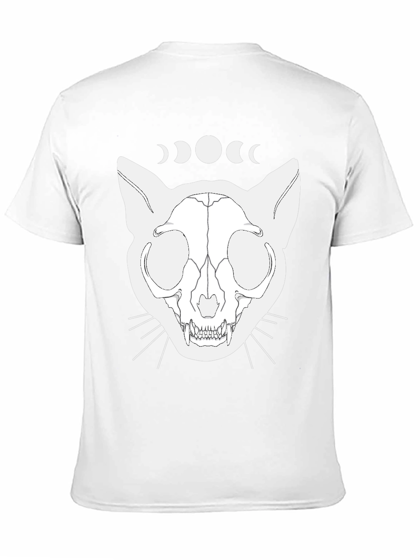 Mystic Cat Skull T-Shirt - Black Graphic Tee