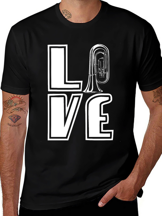 LOVE Tuba Graphic T-Shirt - Black