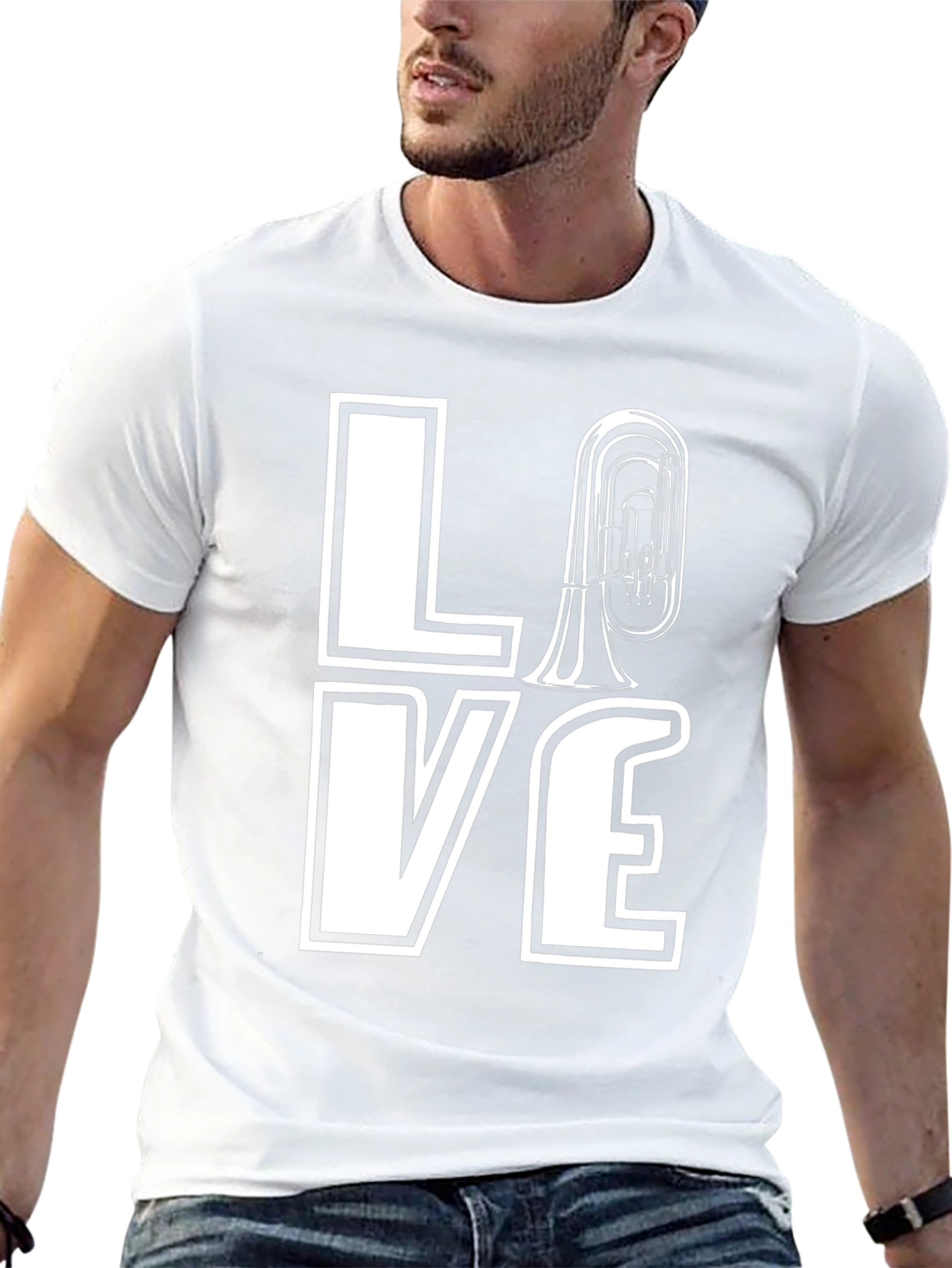LOVE Tuba Graphic T-Shirt - Black