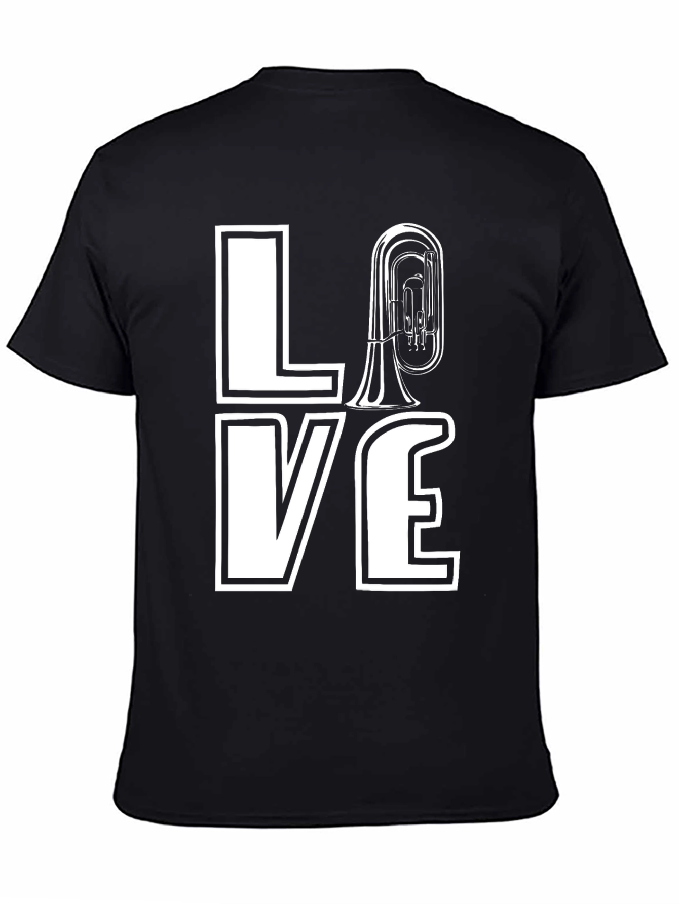 LOVE Tuba Graphic T-Shirt - Black