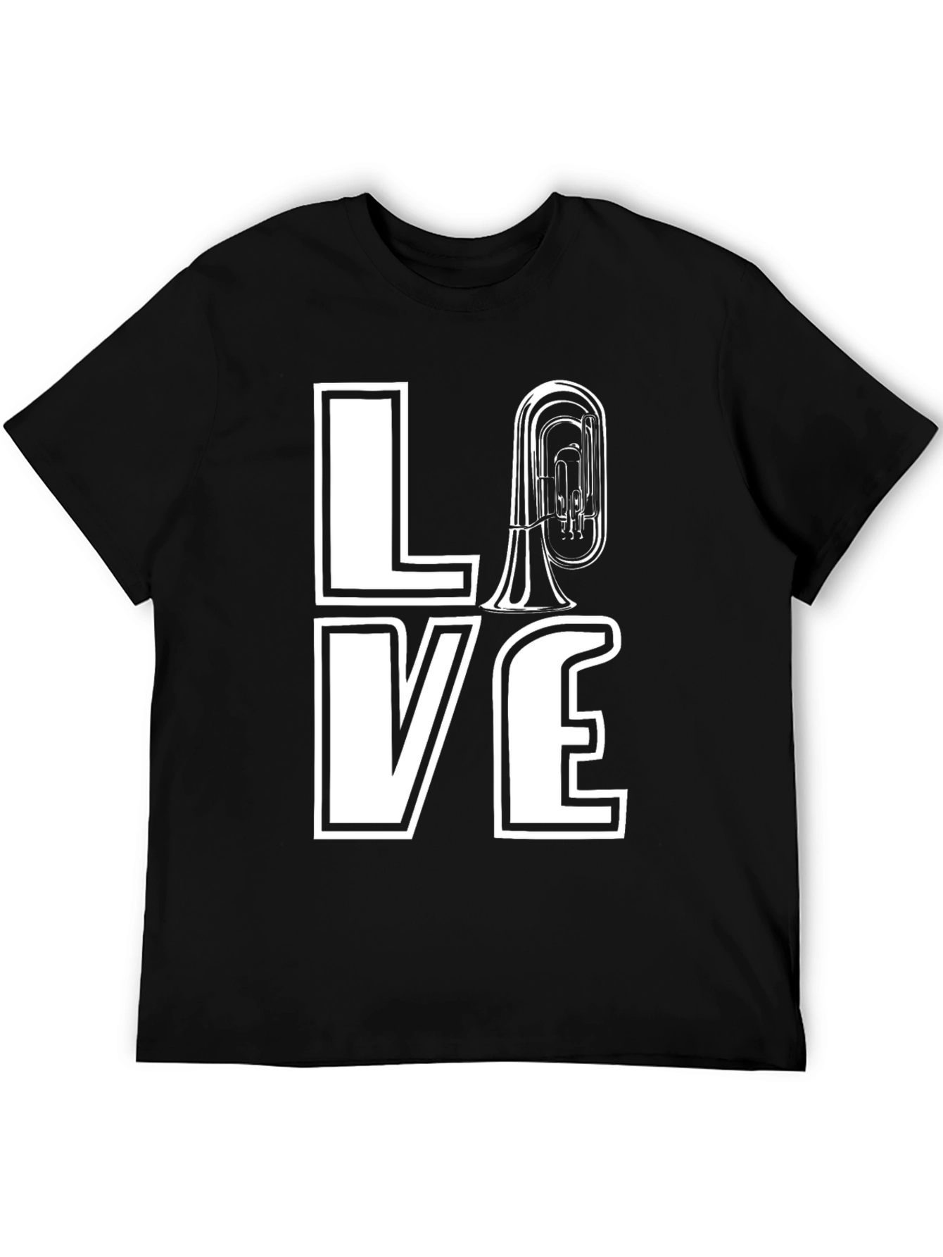 LOVE Tuba Graphic T-Shirt - Black