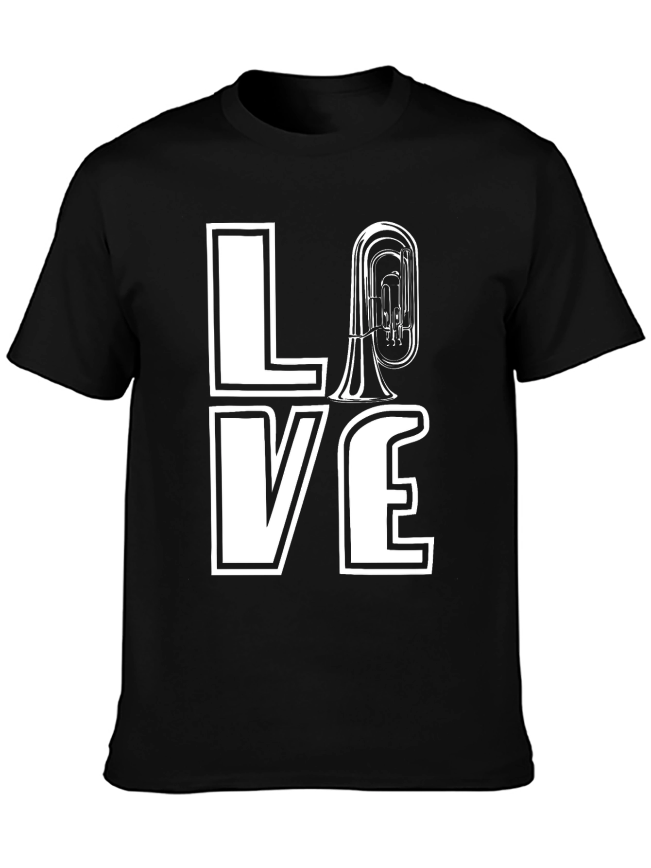 LOVE Tuba Graphic T-Shirt - Black