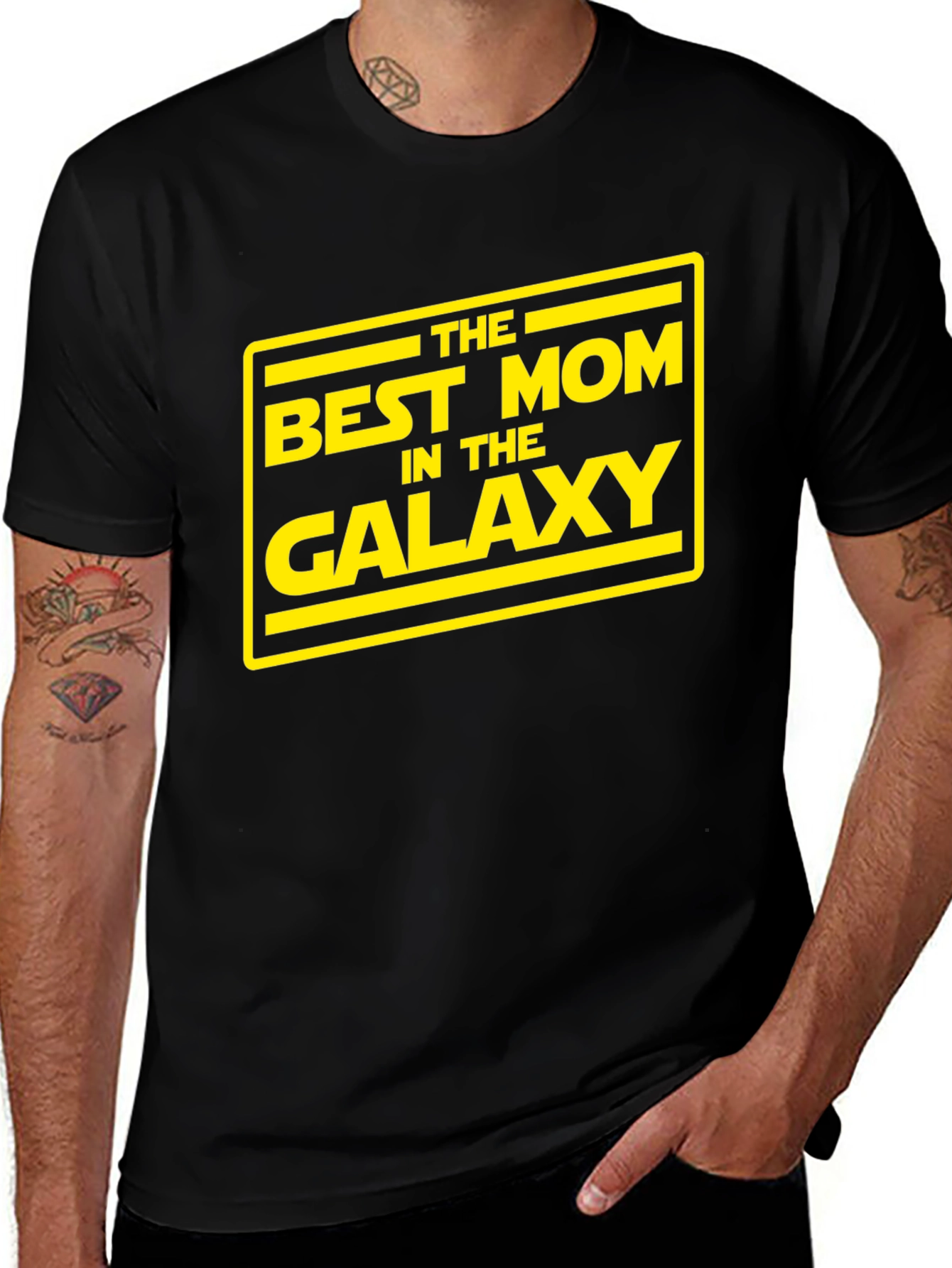 Best Mom in the Galaxy Black T-Shirt