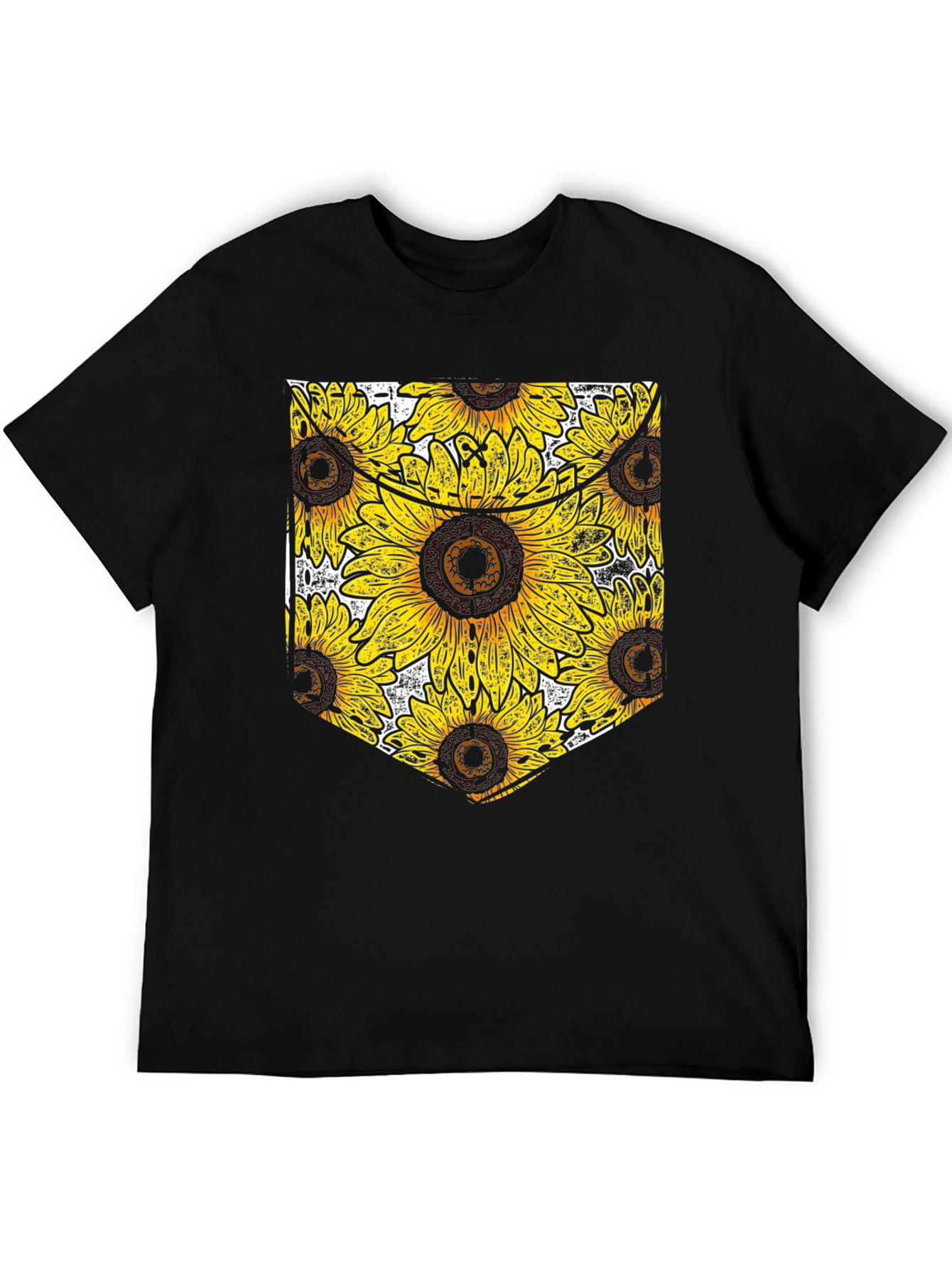 Sunflower Pocket T-Shirt - Mens Black Tee
