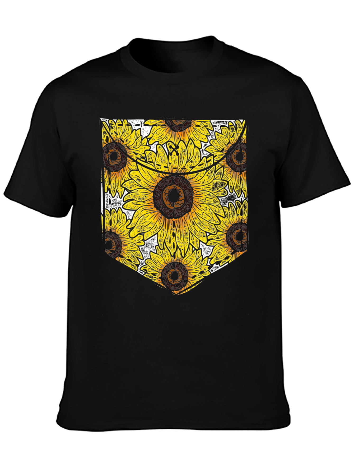 Sunflower Pocket T-Shirt - Mens Black Tee