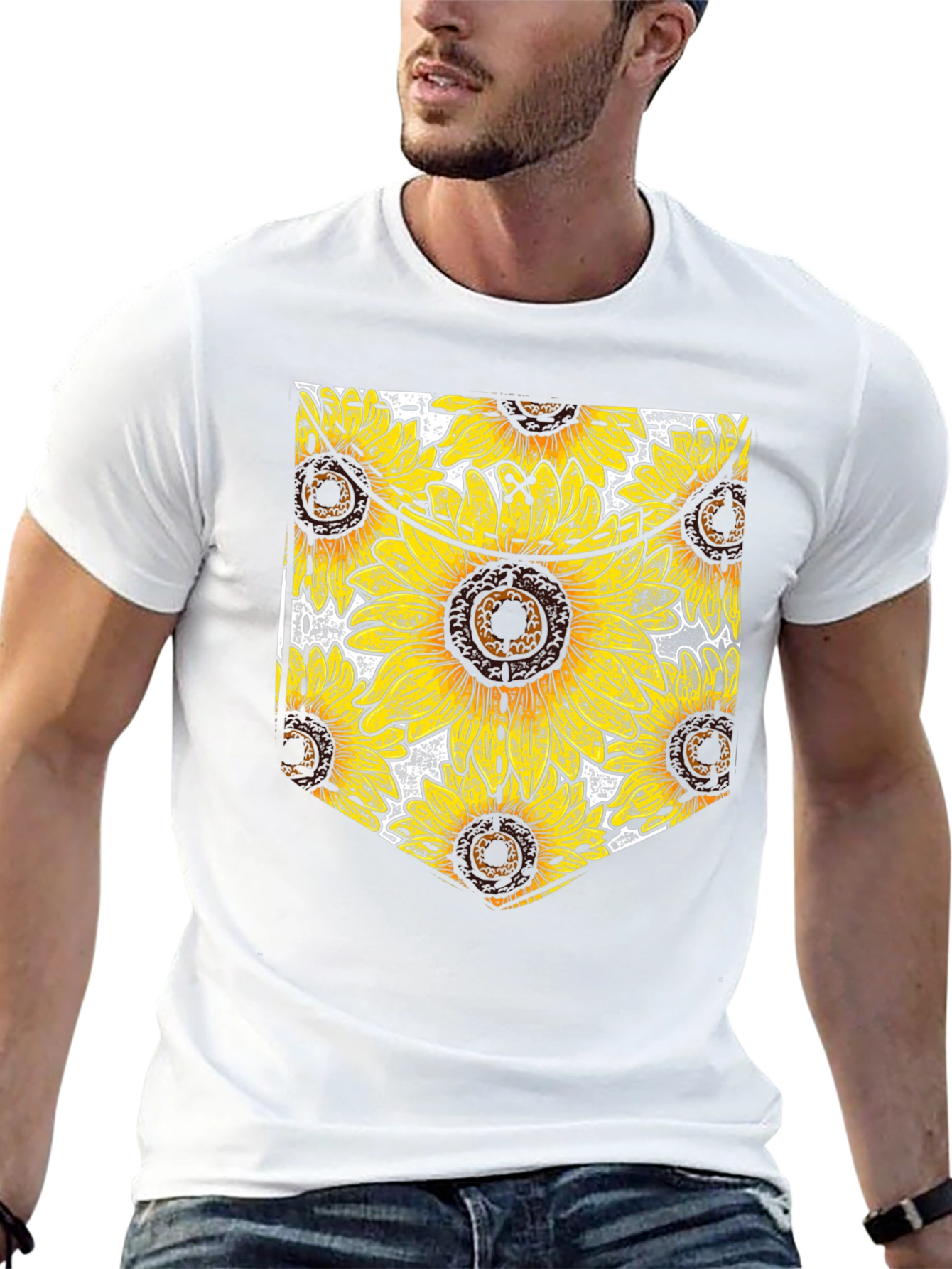 Sunflower Pocket T-Shirt - Mens Black Tee
