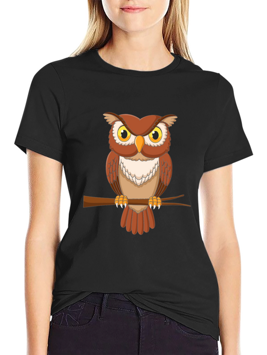 Owl Graphic Tee - Mens Short Sleeve Crew Neck T-Shirt