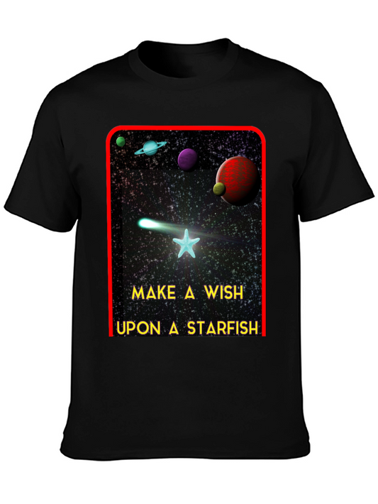Make A Wish Starfish T-Shirt - Galaxy Design Tee