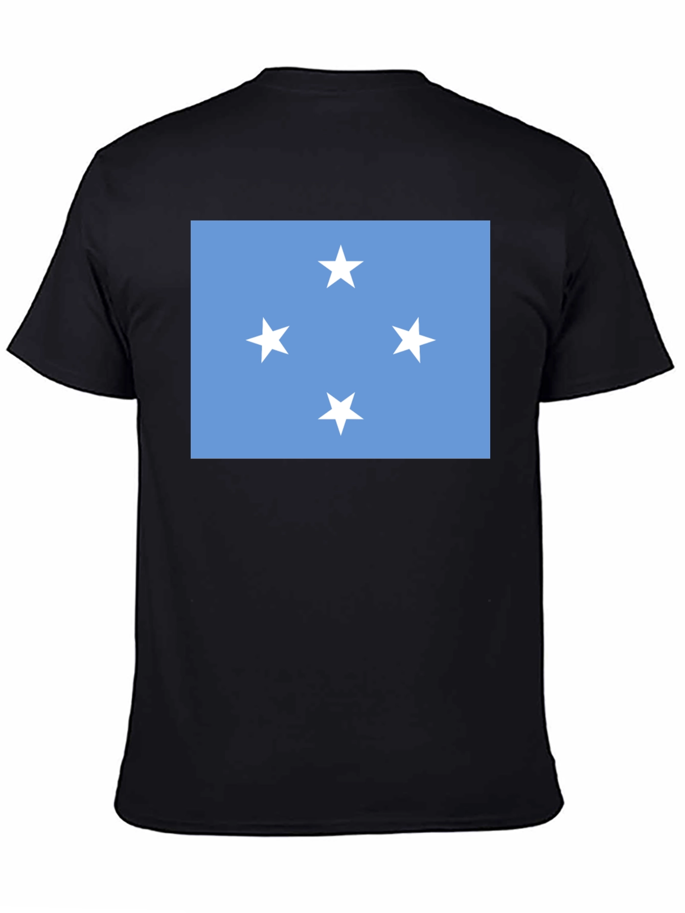 Micronesia Flag Graphic Tee - Black