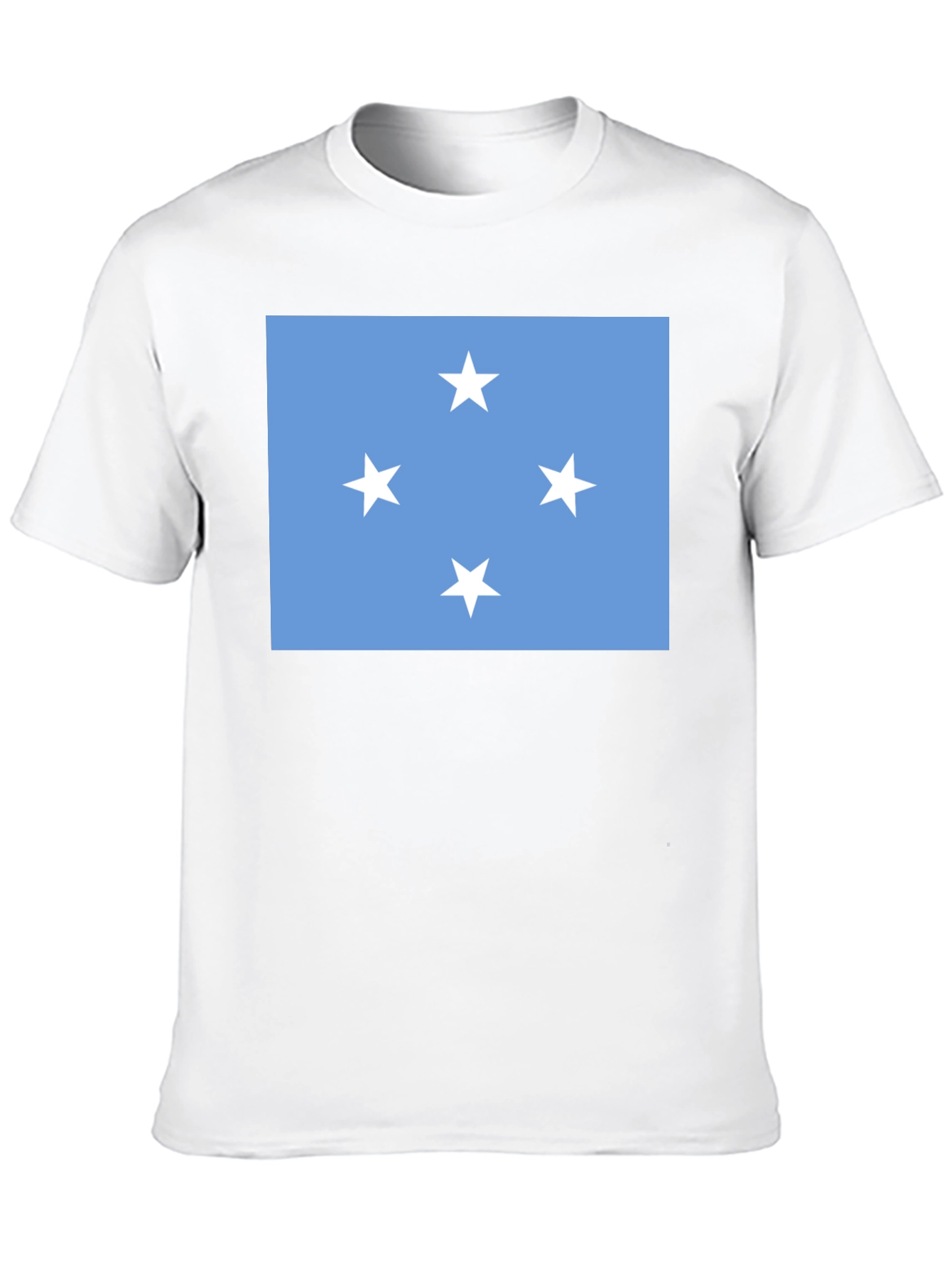 Micronesia Flag Graphic Tee - Black