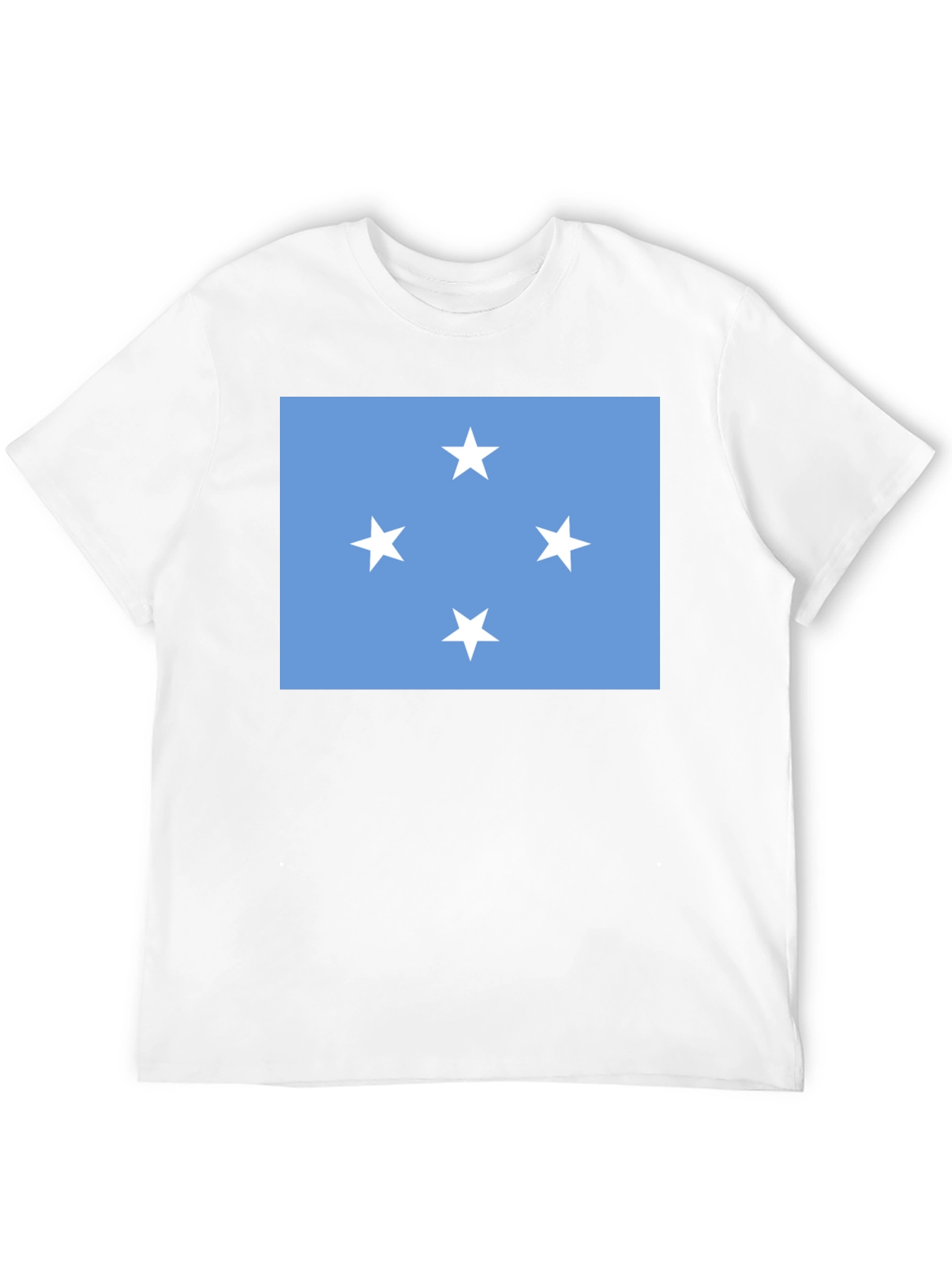 Micronesia Flag Graphic Tee - Black