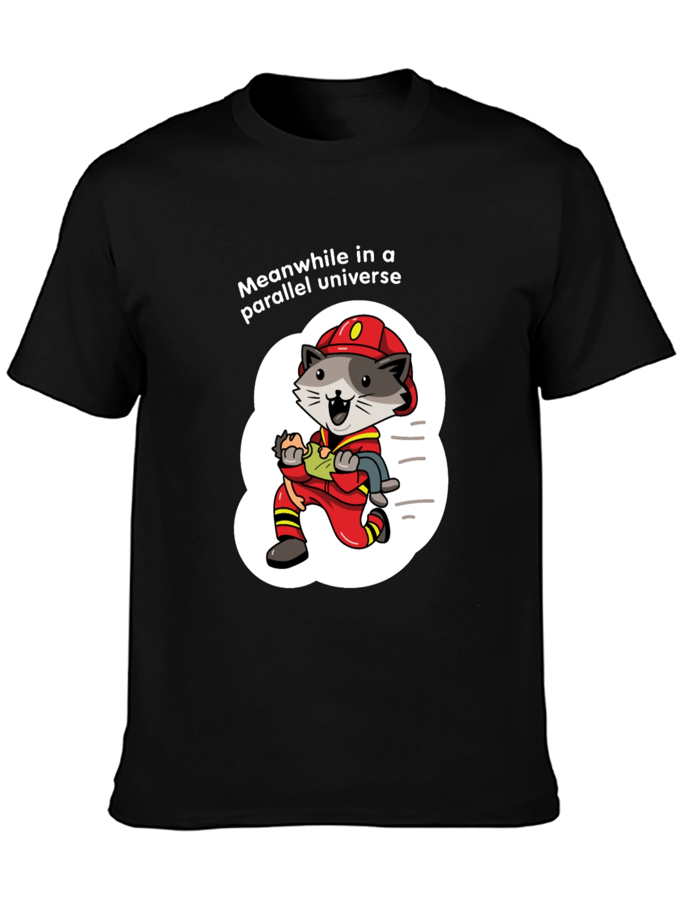Parallel Universe Firefighter Raccoon T-Shirt