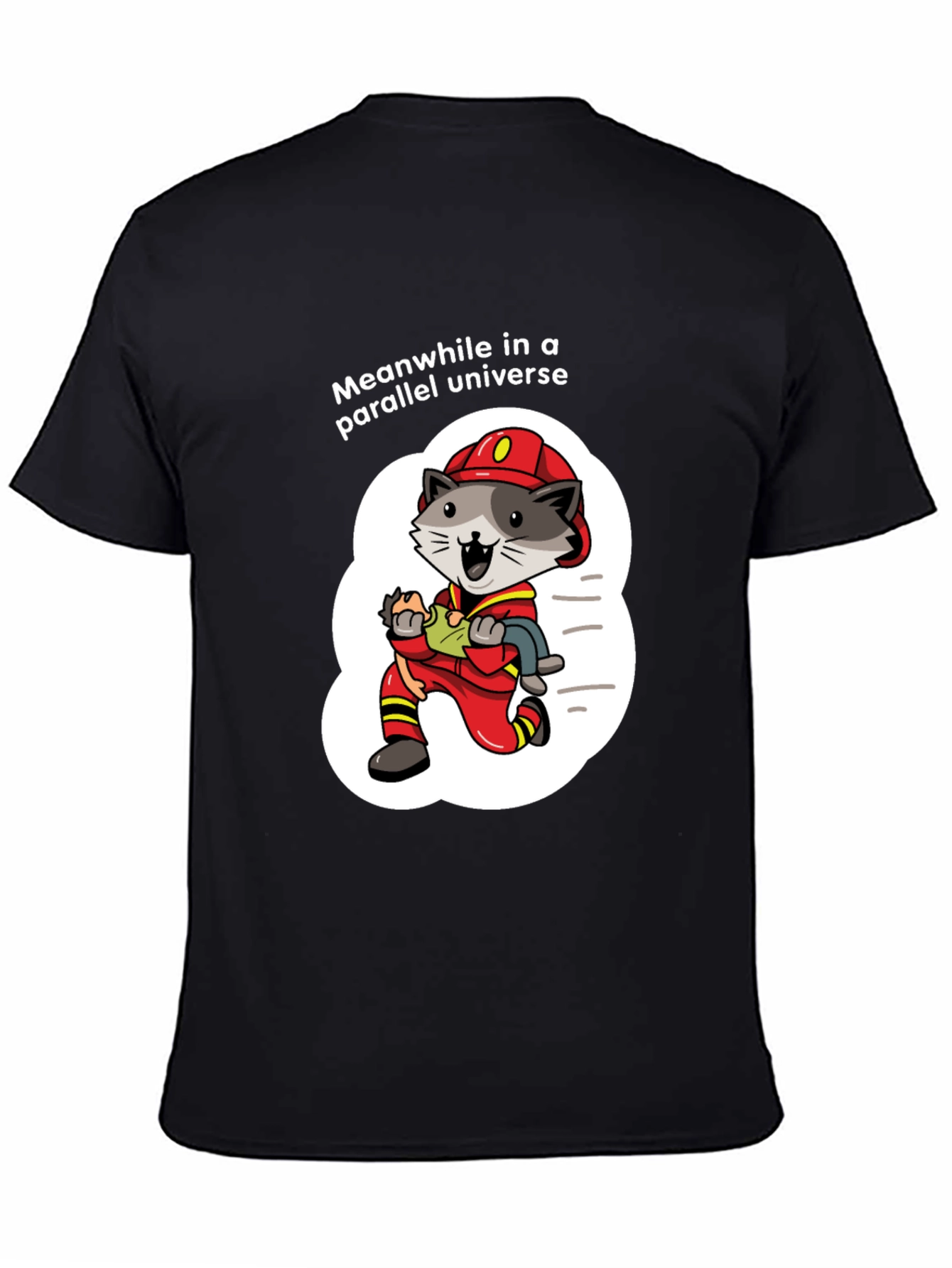 Parallel Universe Firefighter Raccoon T-Shirt