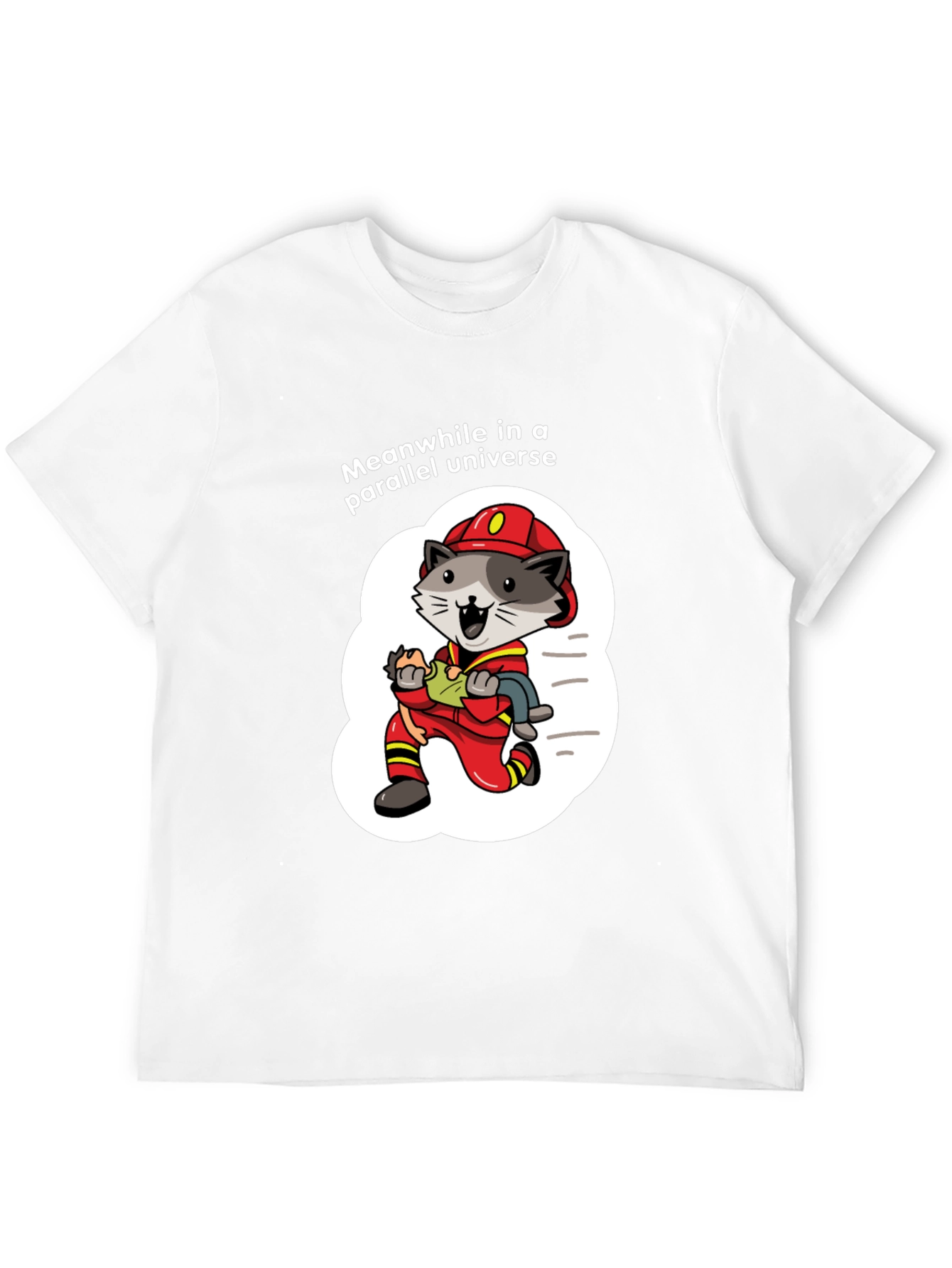 Parallel Universe Firefighter Raccoon T-Shirt