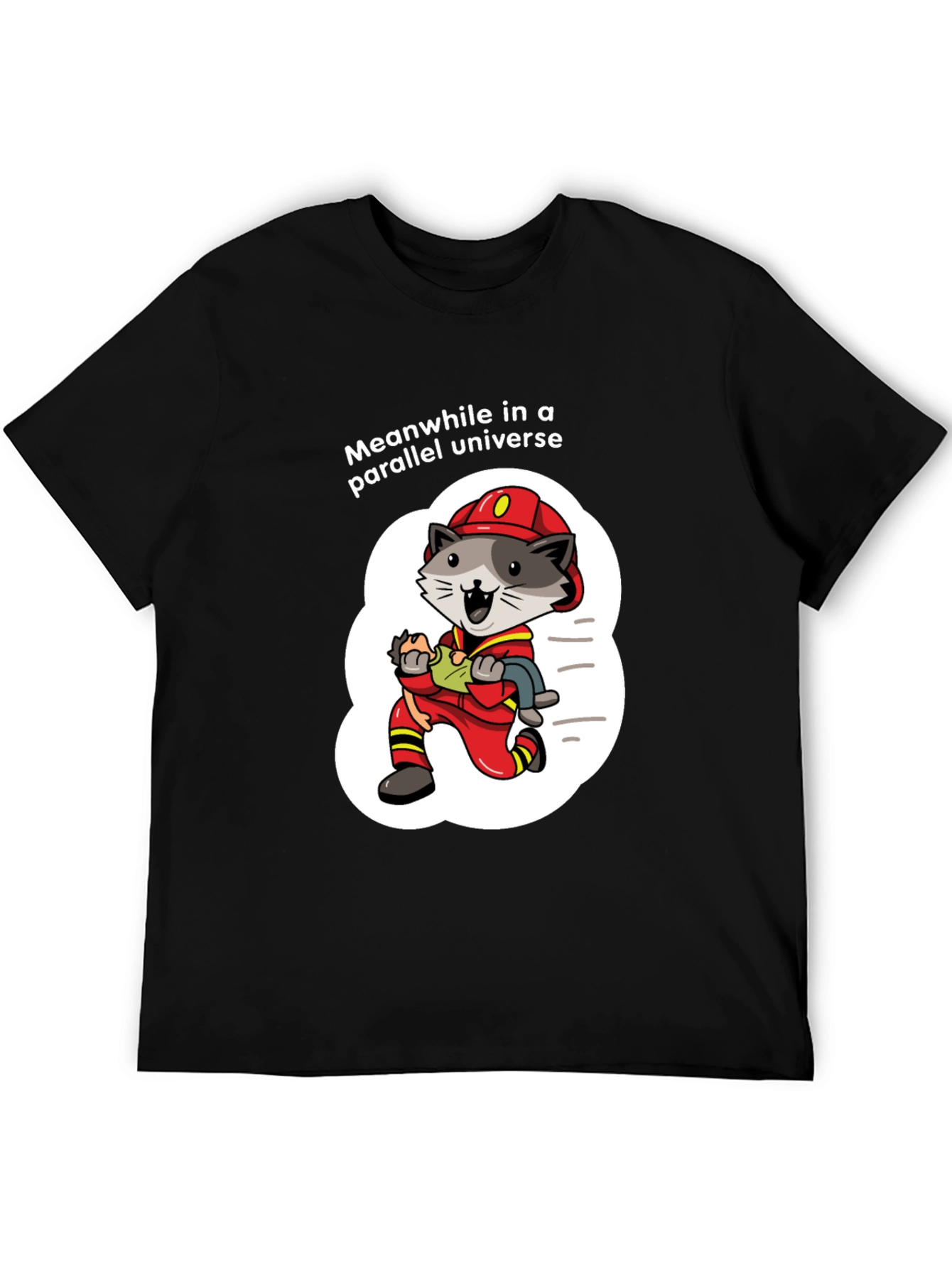 Parallel Universe Firefighter Raccoon T-Shirt