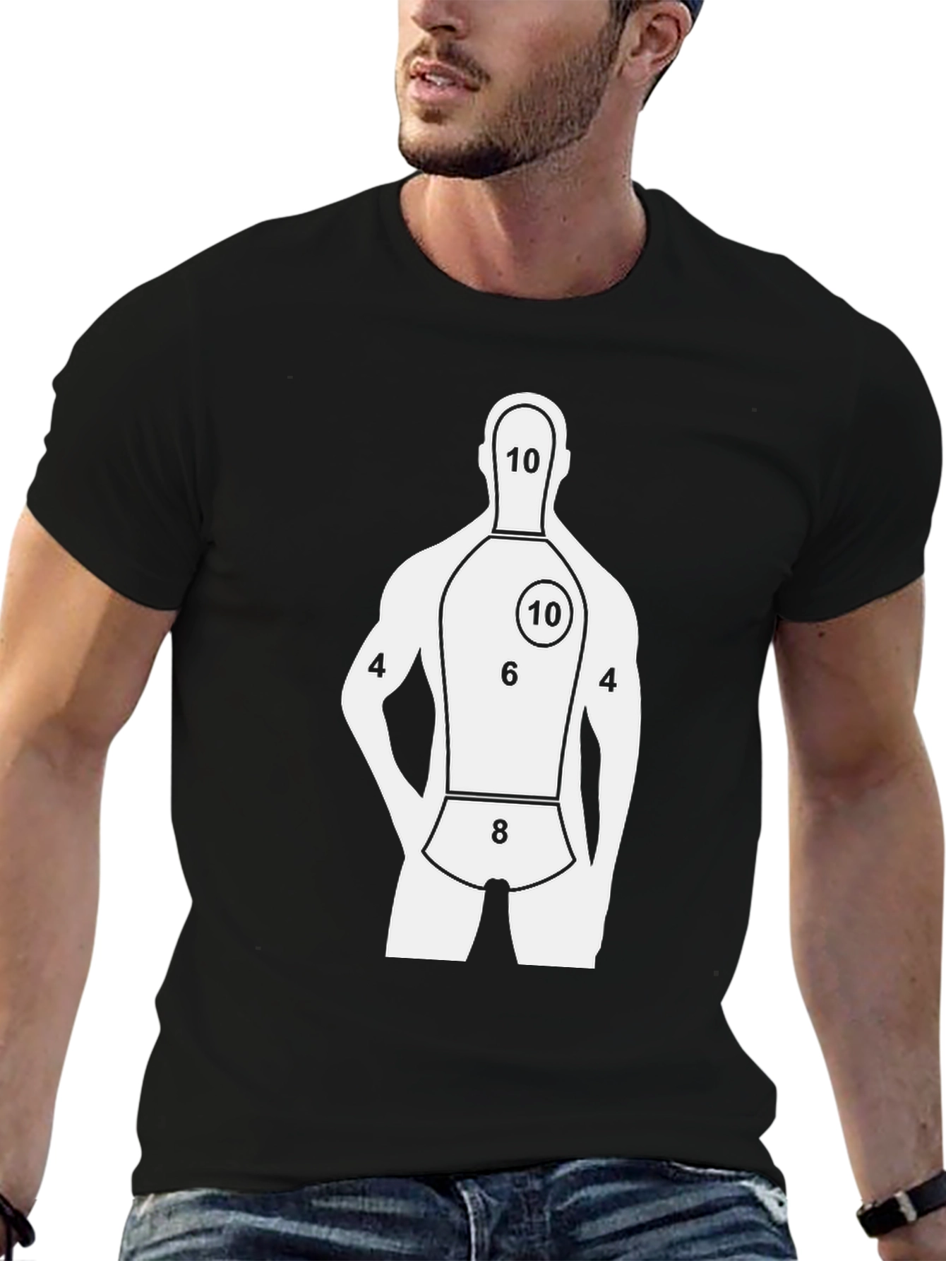 Target Man Graphic T-Shirt - Black