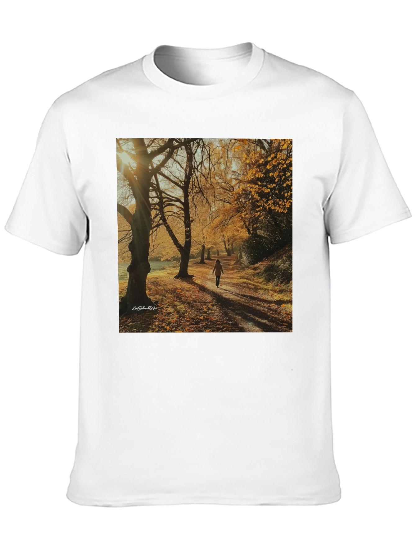 Autumn Path T-Shirt - Nature Scene Tee