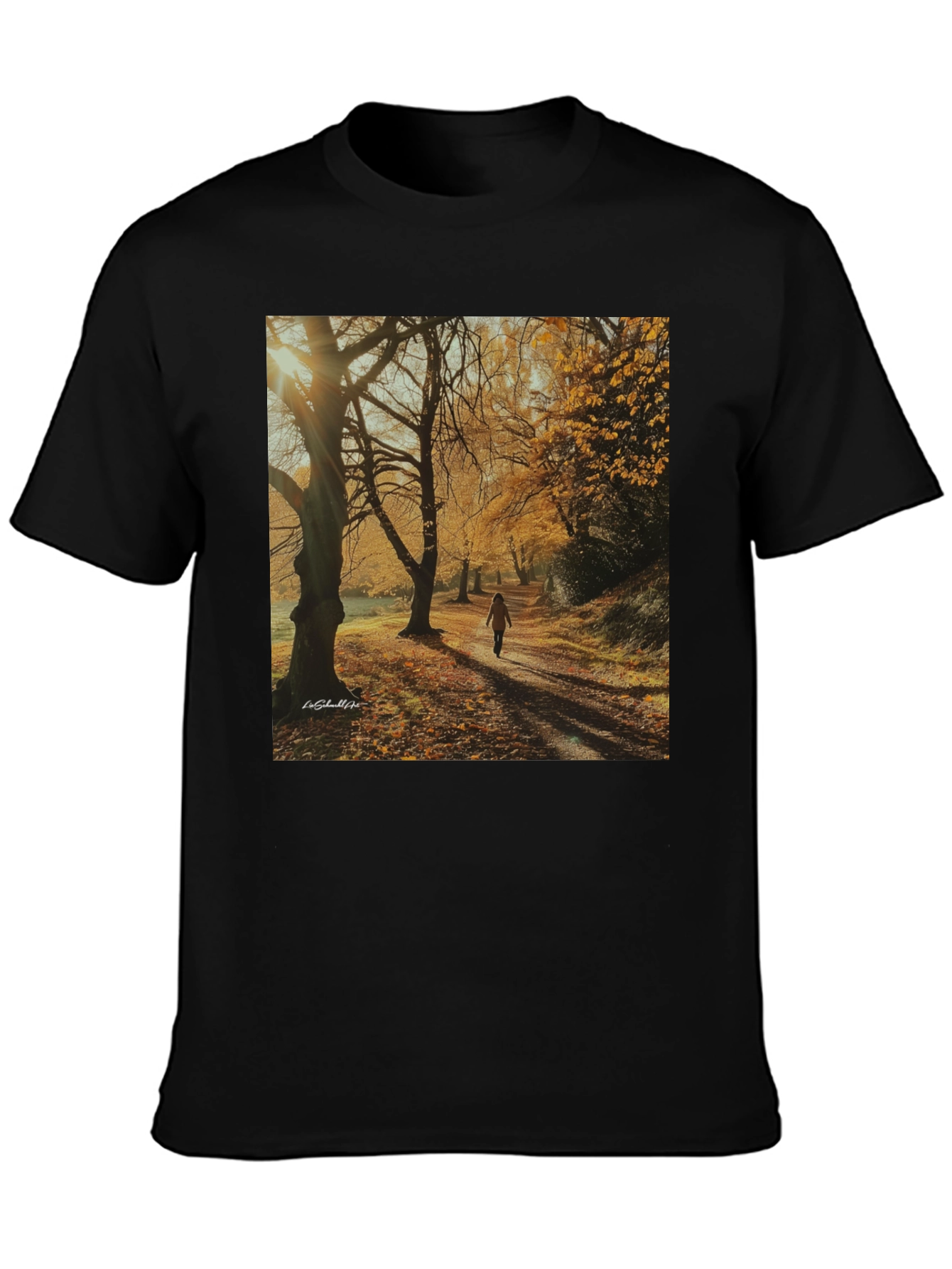 Autumn Path T-Shirt - Nature Scene Tee