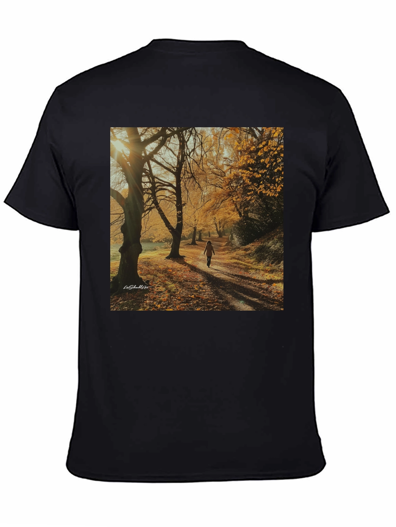 Autumn Path T-Shirt - Nature Scene Tee