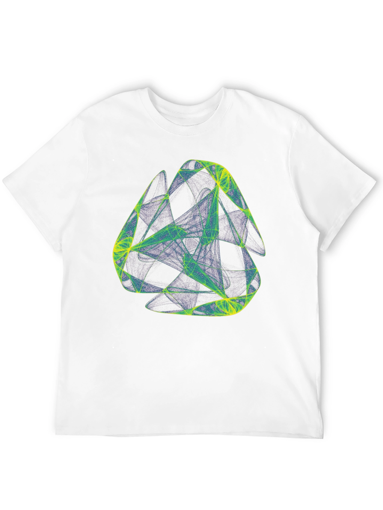 Abstract Geometric Graphic Print Black T-Shirt