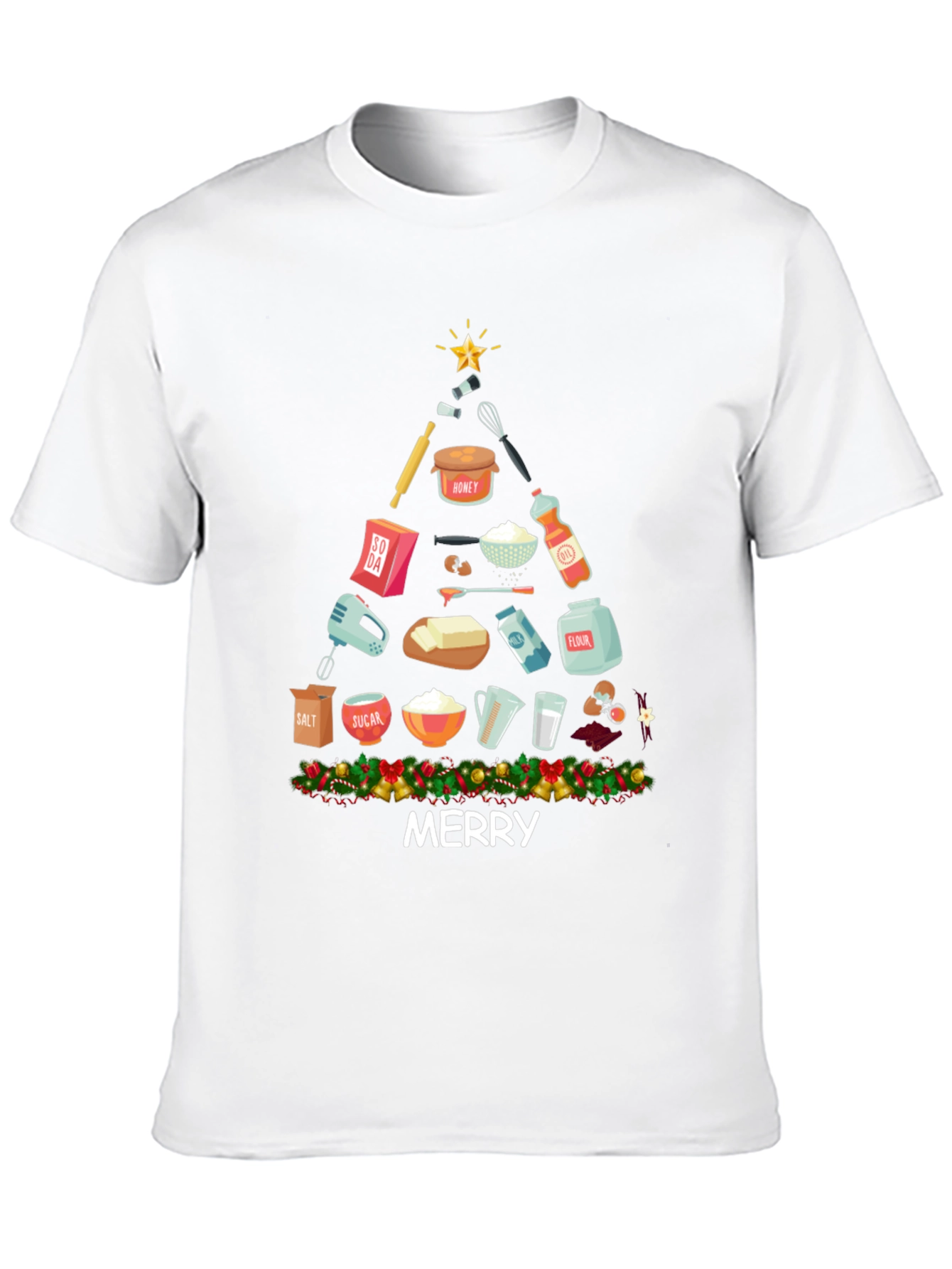 Baking Christmas Tree T-Shirt Merry Holiday