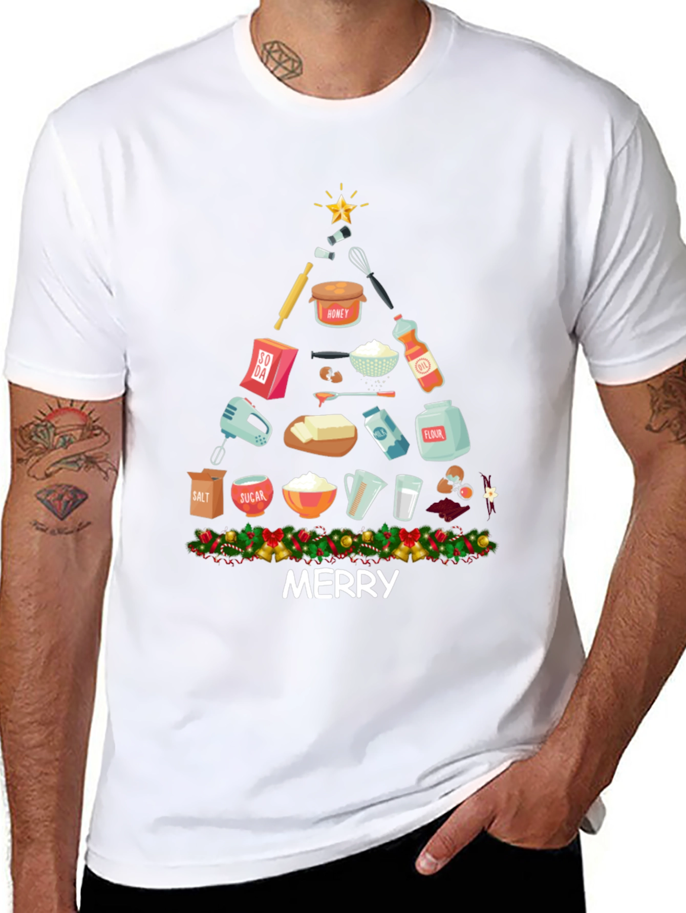 Baking Christmas Tree T-Shirt Merry Holiday