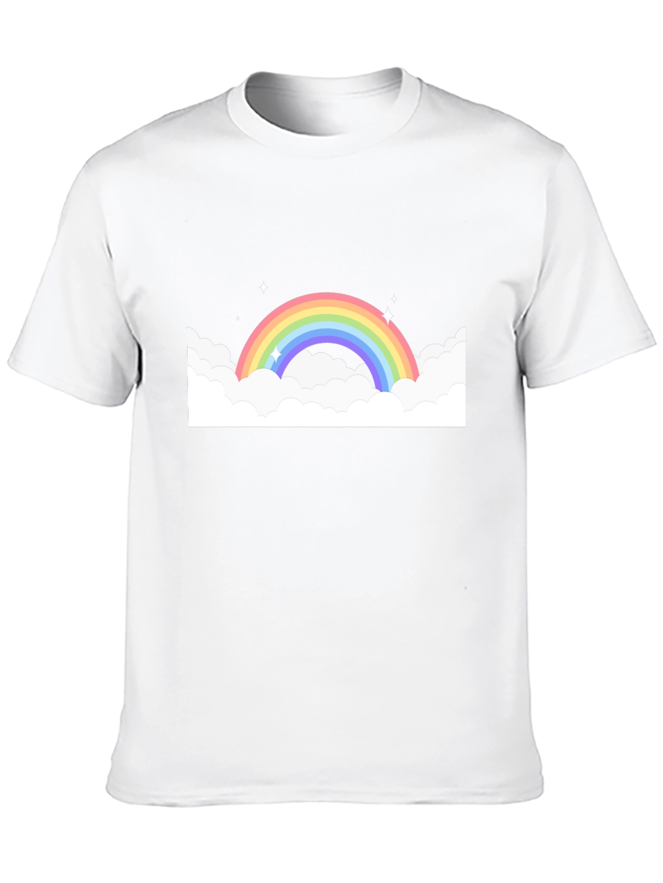 Rainbow Cloud Graphic Black Tee